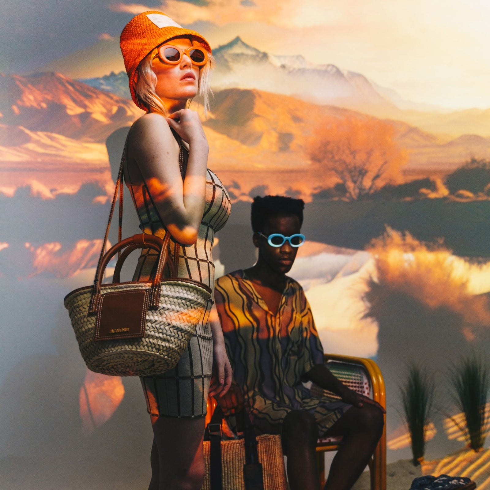 ハット JACQUEMUS Ficiu Bucket Hat - Jacquemus - Orange - Raphia Ficiu Bucket Hat - Jacquemus - Orange - Raphia