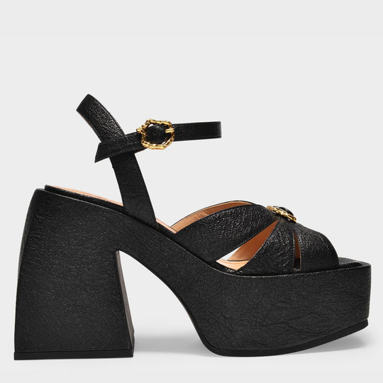 Bulla Aurora in Black Crackle Leather