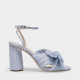 Camelia Knot Sandals in Blue Polyester