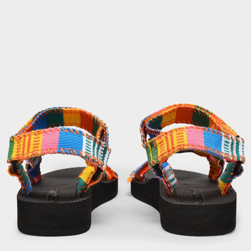 Trekky Sandals in Multicoloured Polyester