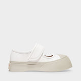 Pablo Mary Janes in White Leather