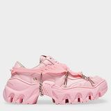 Boccaccio II Harness Sneakers in Pink Vegan Leather
