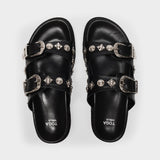 Aj830 Slides - Toga Virilis - Black - Leather