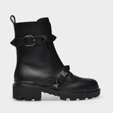 Combat Boot T 20/40 Ankle Boots in Black Leather