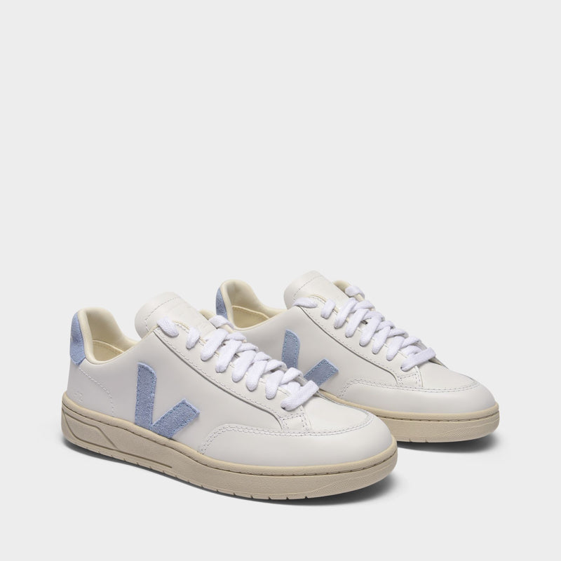 V-12 Sneakers - Veja - White/Steel - Leather