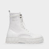 1992 White Apple 100 White Ankle Boots