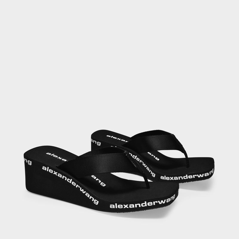 Aw Wedge 70 Sandals - Alexander Wang -  Black - Nylon