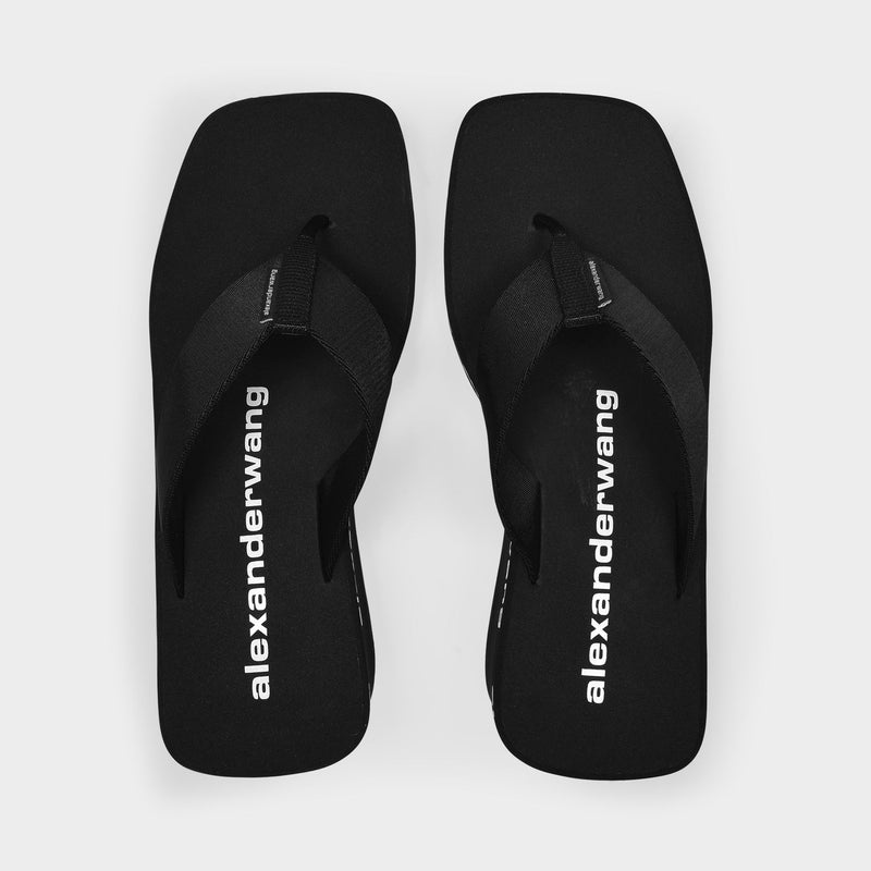 Aw Wedge 70 Sandals - Alexander Wang -  Black - Nylon