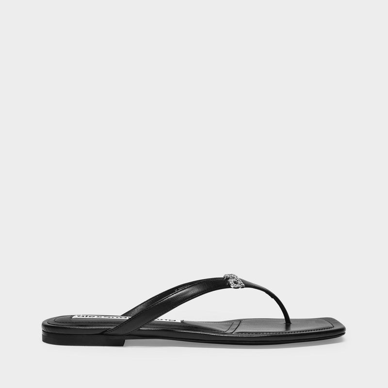 Ivy Sandals in Black Leather