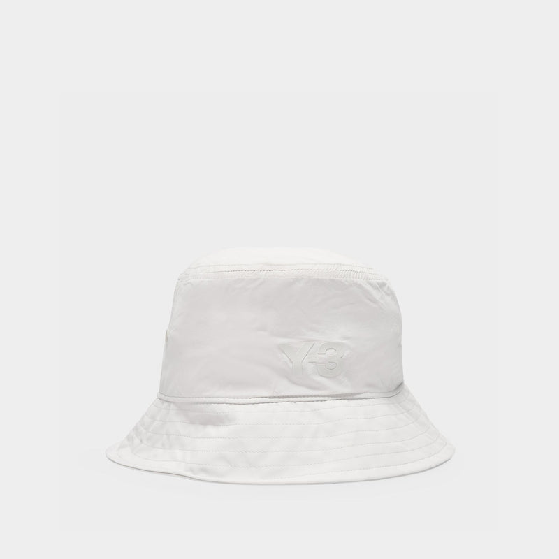 Y-3 Bucket Hat in Talc Nylon