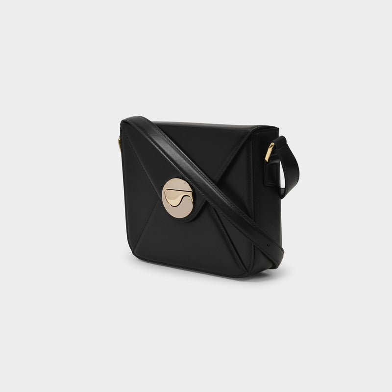 Small Mailbox Bag in Black Leather