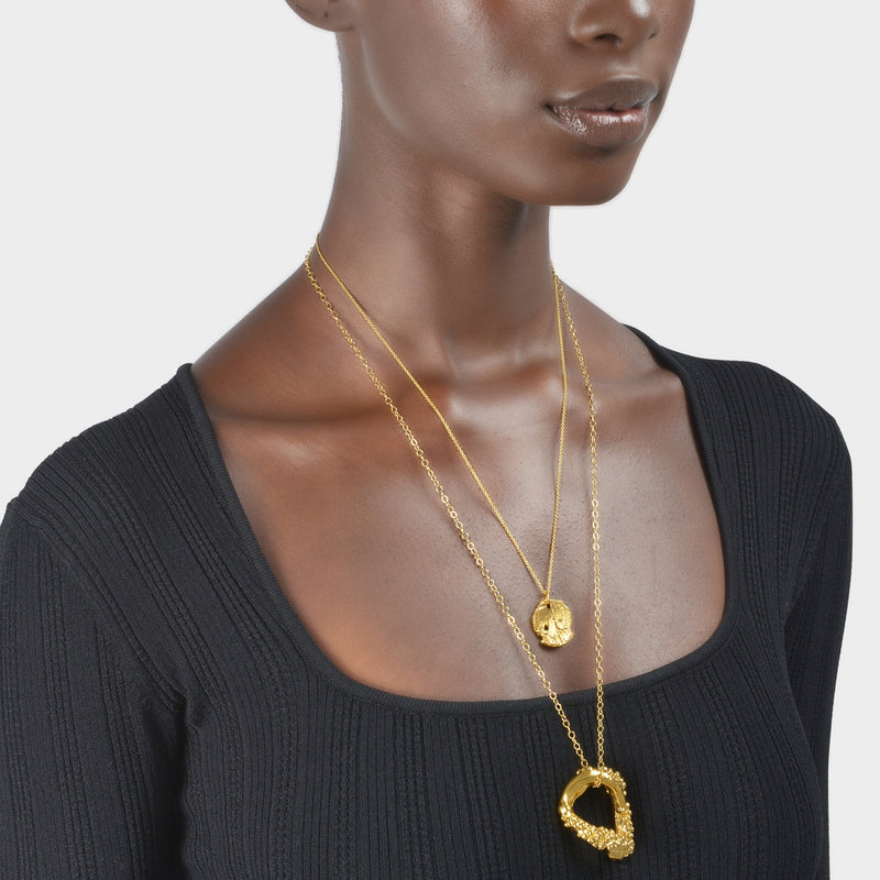 The Initial Spark Necklace in Gold Plated Bronze