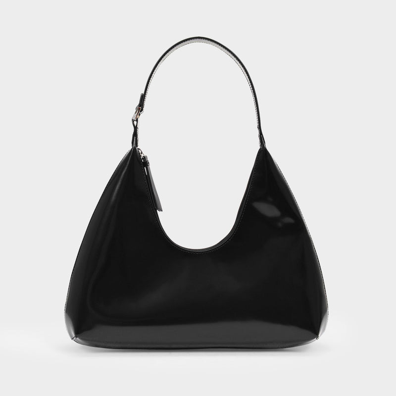 by Far Amber Leather Shoulder Bag Black