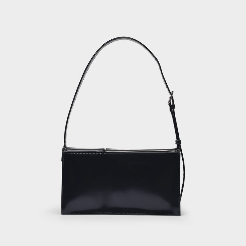 Billy Hobo Bag - By Far - Black - Patent Leather