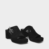 Melba Sandals in Black Suede Leather