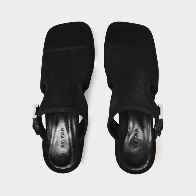 Melba Sandals in Black Suede Leather