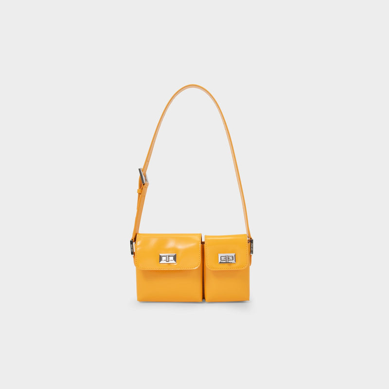 Baby Billy Bag in Orange Glossy Leather