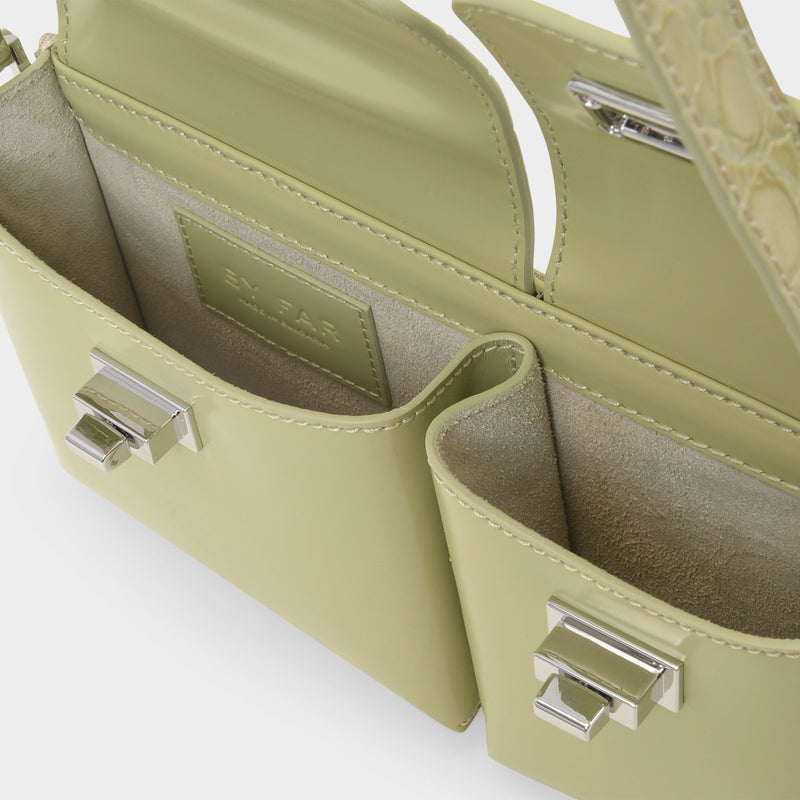 Olive Structured Top Handle Bag, CHARLES & KEITH