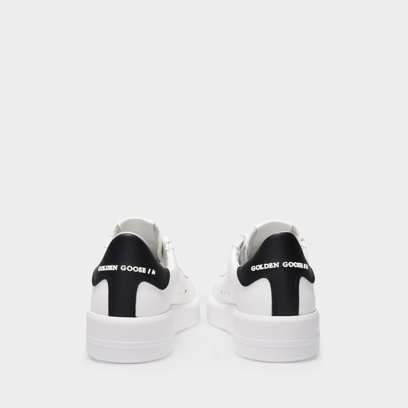 Pure Star Sneakers in White and Black Leather