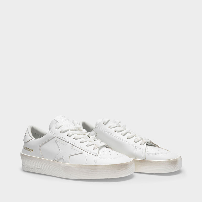 Stardan Baskets in White Leather