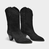 Luliette Ankle Boots in Faded Black Leather