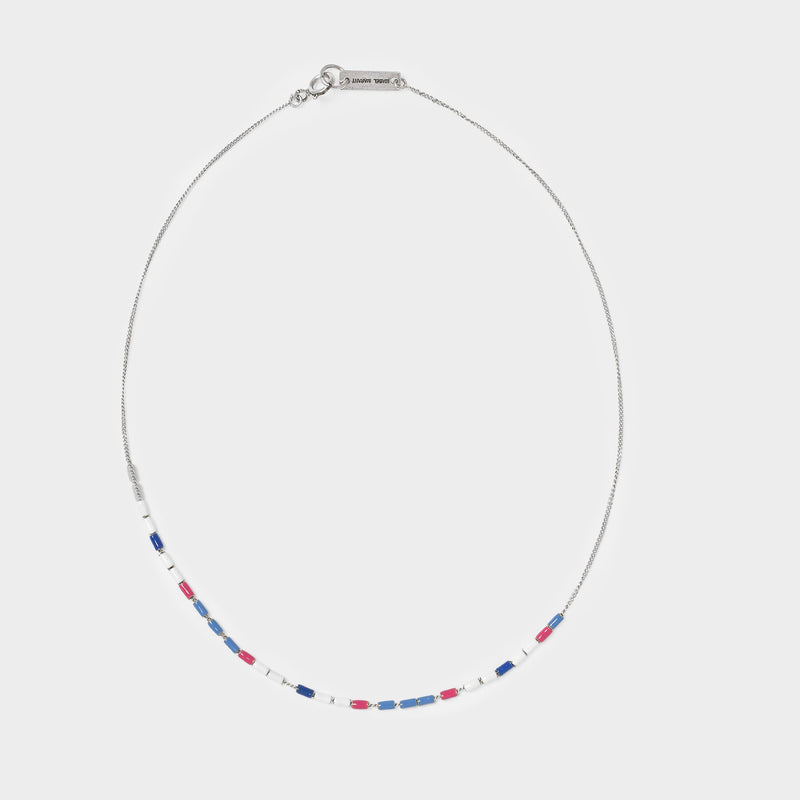 Necklace in Blue Brass