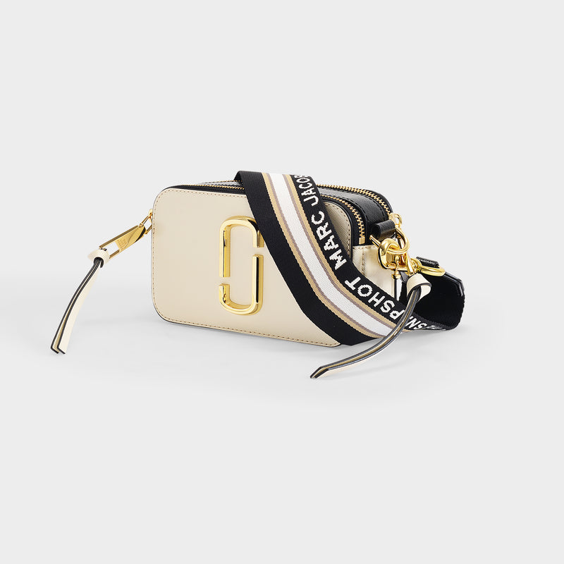 Snapshot leather crossbody bag Marc Jacobs White in Leather - 36612083