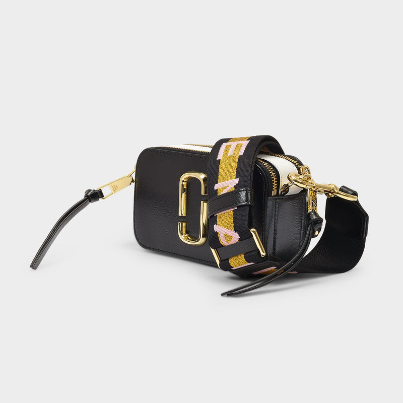 Marc Jacobs The Snapshot Leather Crossbody Bag - Black