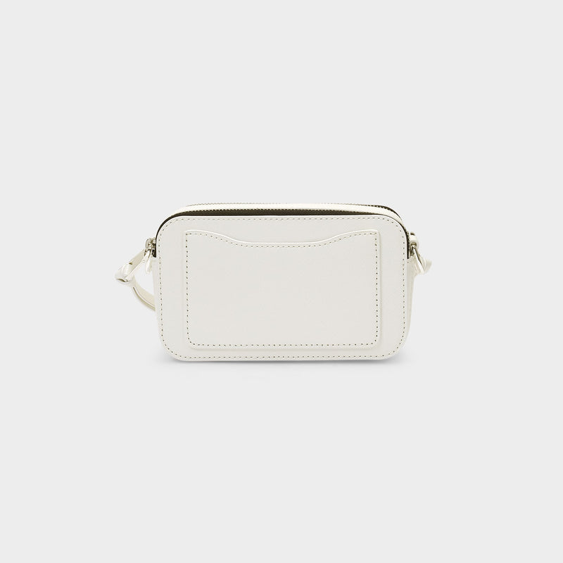 Snapshot Dtm Leather Crossbody Bag In Moon White/white