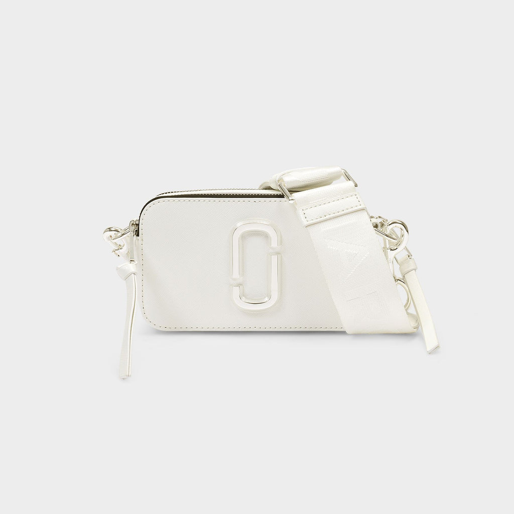 Snapshot leather crossbody bag Marc Jacobs White in Leather - 35601463