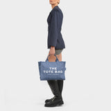 Small Traveler Tote Bag in Blue Shadow Cotton