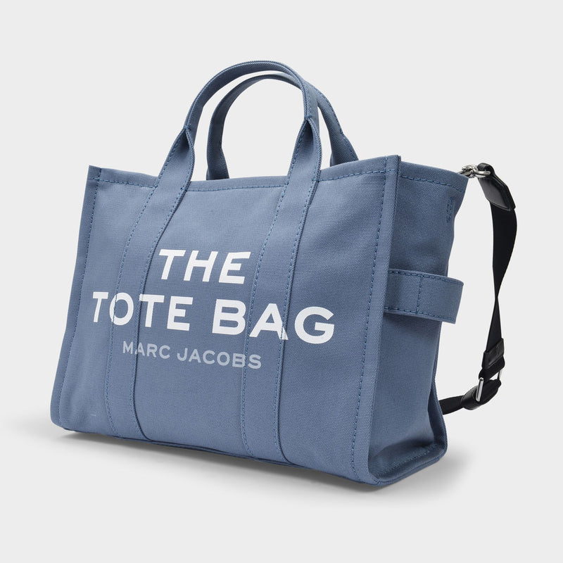 Small Traveler Tote Bag in Blue Shadow Cotton