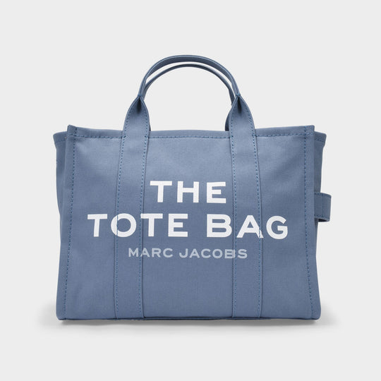 Medium Traveler Tote Bag in Blue Shadow Cotton