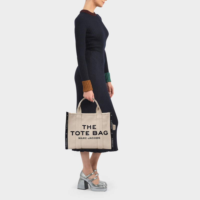 jacquard traveler tote bag The Medium Tote Bag Jacquard - Marc Jacobs - Warm Sand