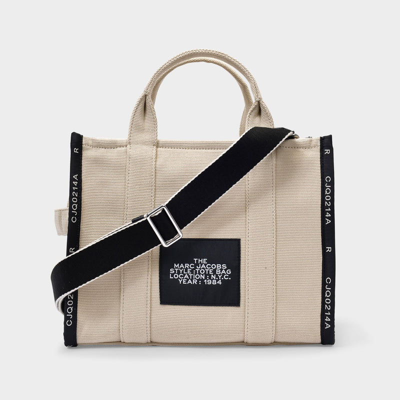 Marc Jacobs The Leather Mini Tote Bag in Cotton & Silver