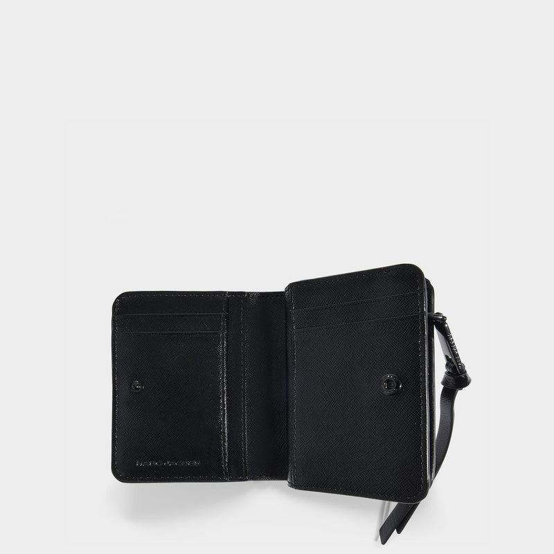 Snapshot DTM Mini Compact Wallet in Black Leather