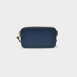Snapshot Bag in Blue Leather
