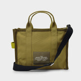 The Small Tote Bag in Green Canvas