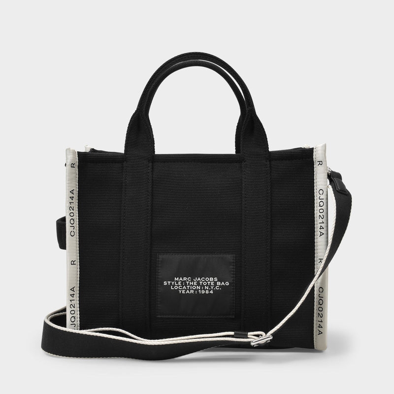 The Small Tote Bag in Black Canvas