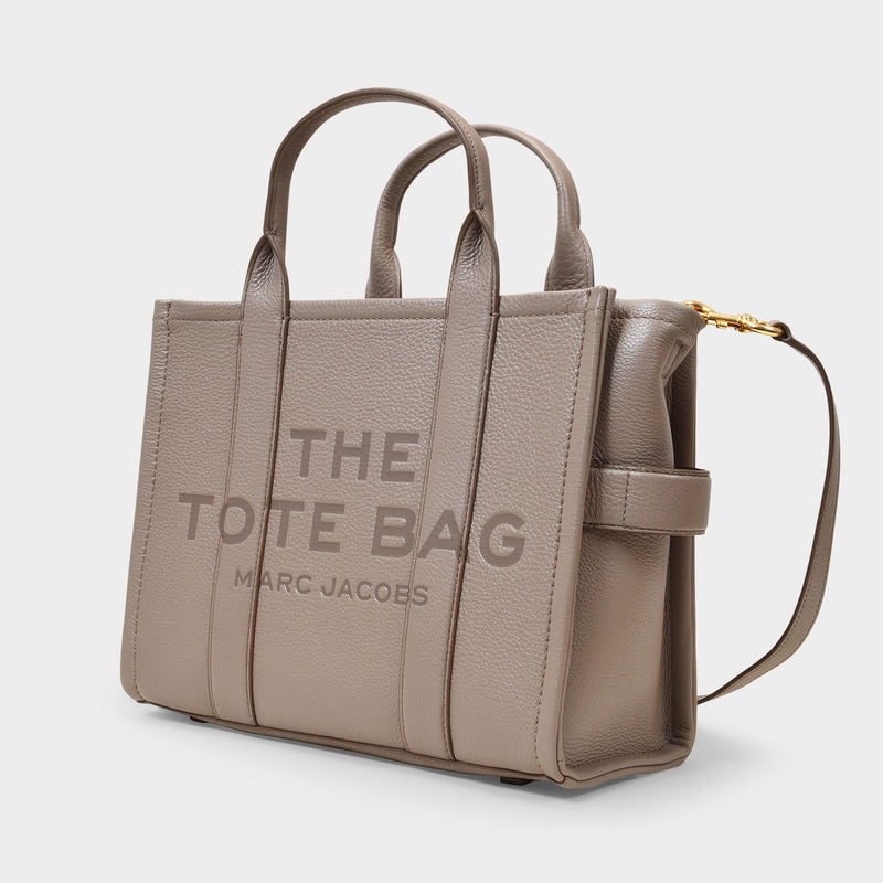 The Small Leather Tote Bag in Brown - Marc Jacobs