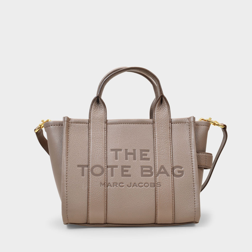 Marc Jacobs The Leather Small Tote Bag in Cement