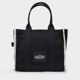 The Large Tote Bag in Black Canvas
