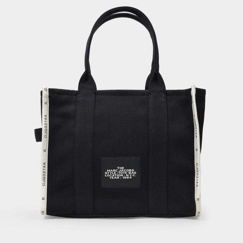 トートバッグ The Large Tote Bag in Black Canvas The Large Tote Bag in Black Canvas