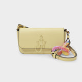 Tie Dye Chain Baguette Anchor Bag in Yellow Leather