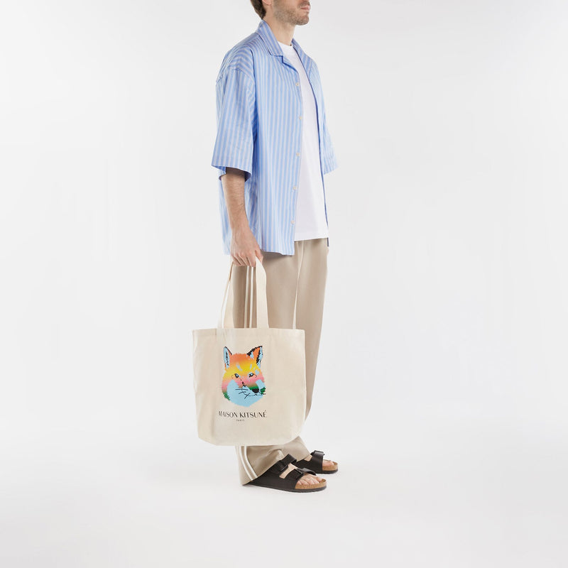 Vibrant Fox Head Tote Bag - Maison Kitsuné - Cream - Cotton