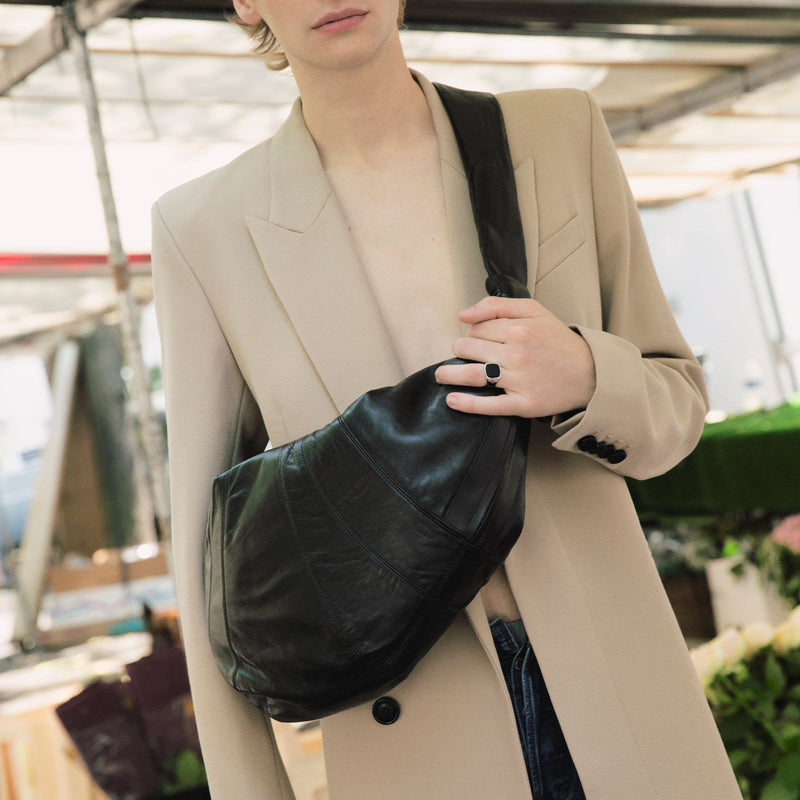 Yves Saint Croissant: Parisian Chic Crossbody Bag 