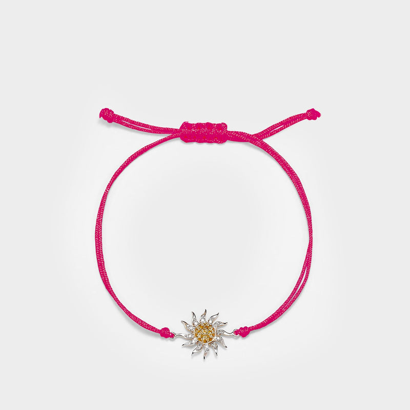 Fil Soleil Fuchsia Bracelet in Yellow Gold