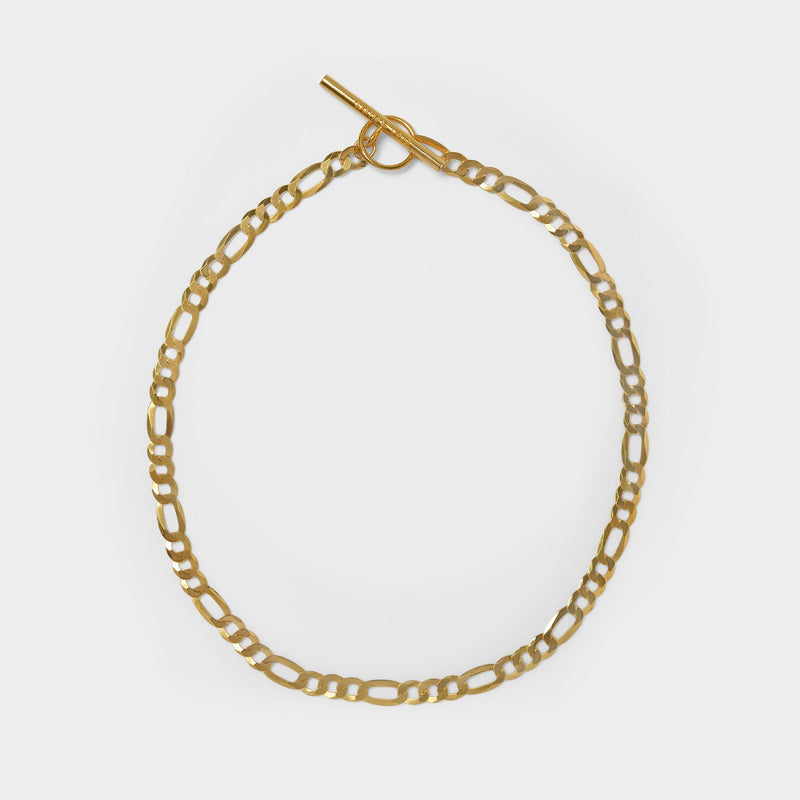 Toggle Figaro Necklace in Gold Vermeil