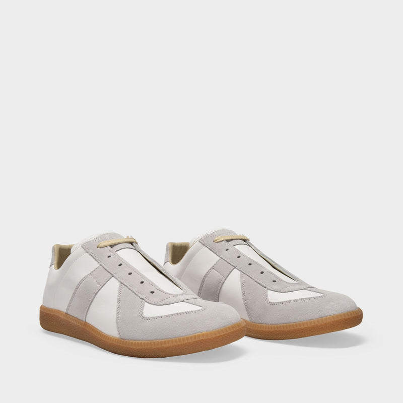 スニーカー MAISON MARGIELA WHITE LEATHER REPLICA SNEAKERS Replica Sneakers - Maison Margiela - White - Leather