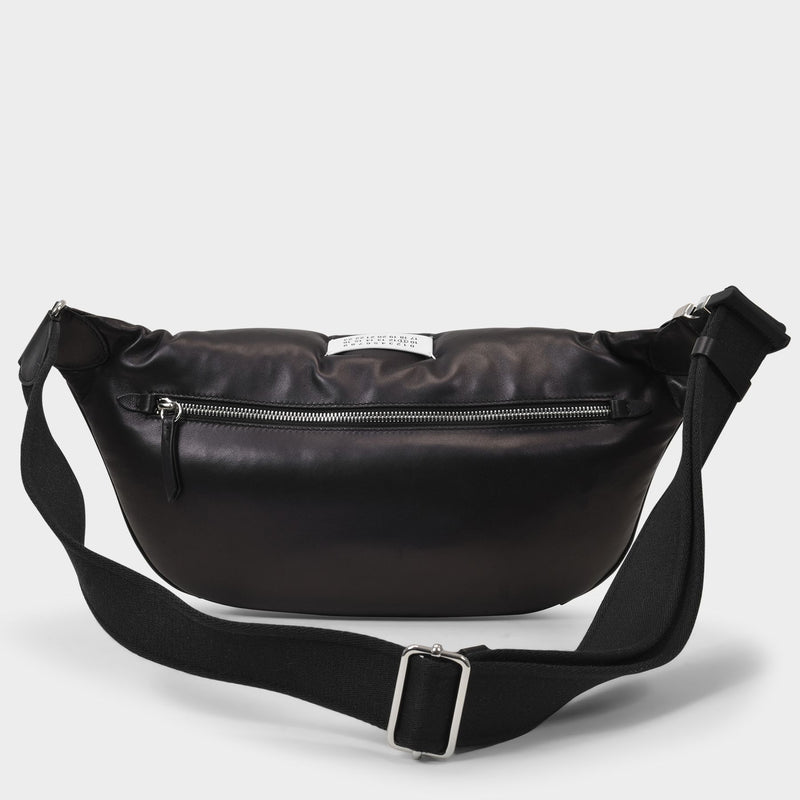 Glam Slam Belt Bag in Black Leather